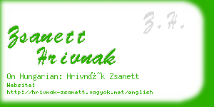 zsanett hrivnak business card